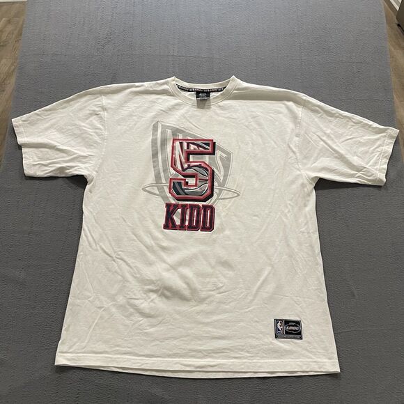 Vintage New Jersey Nets Jason Kidd T Shirt Mens 2XL UNK White NBA Basketball - Picture 1 of 15